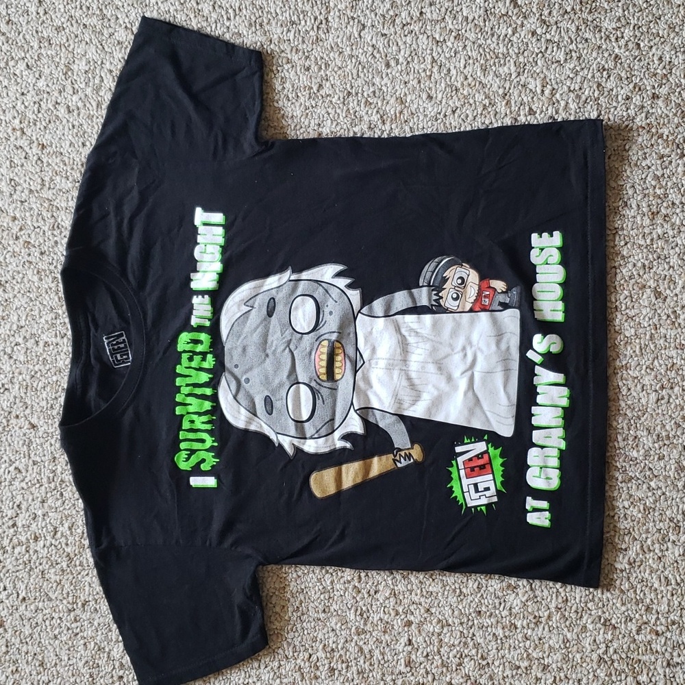 Size Medium Boys FGTEEV I Survived Granny Shirt